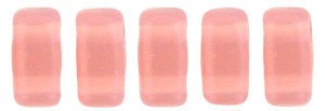 3/6mm Milky Pink Czech Mate Brick Beads (50)