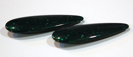 Vintage Acrylic Teardrop Pendant Sparkle Green pnd033