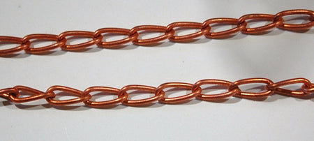 Vintage Copper Coated Curb Chain Japan 3 Feet chn063