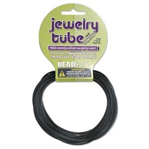 2mm Black Jewelry Tube 5 Yards