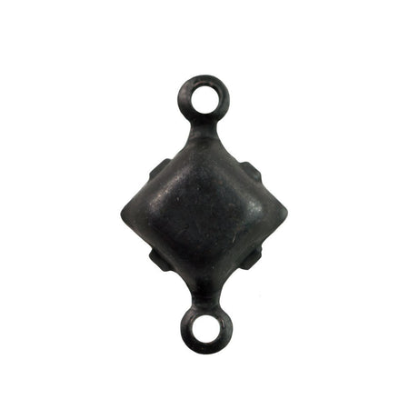 6mm Green Moonglow Glass Square Stone in 2 Loop Setting