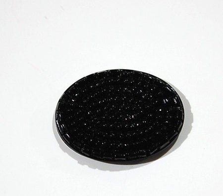 Vintage Black Etched Bumpy Top Cabochon Germany 30x20mm cab101