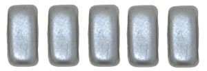 3/6mm Pearl Coat Silver Czech Mate Brick Beads (50)