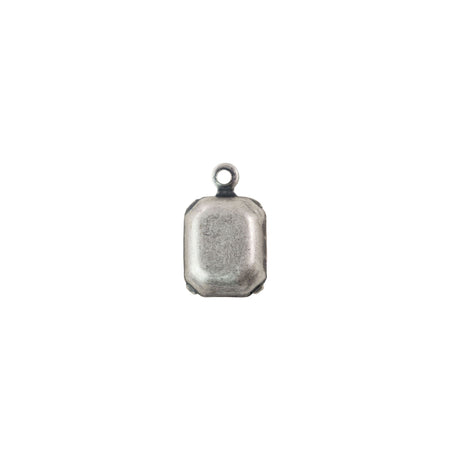10x8mm White Opal Faceted Glass Octagon Stone in 1 Loop Setting
