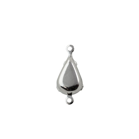 13x8mm Orange Glass Teardrop Stone in 2 Loop Setting