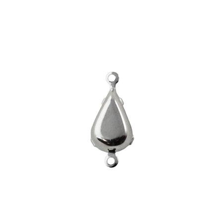 13x8mm Navy Glass Teardrop Stone in 2 Loop Setting