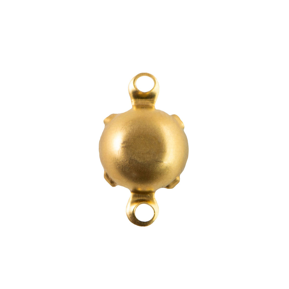 48ss Blue Millefiori Glass Round Stone in 2 Loop Setting