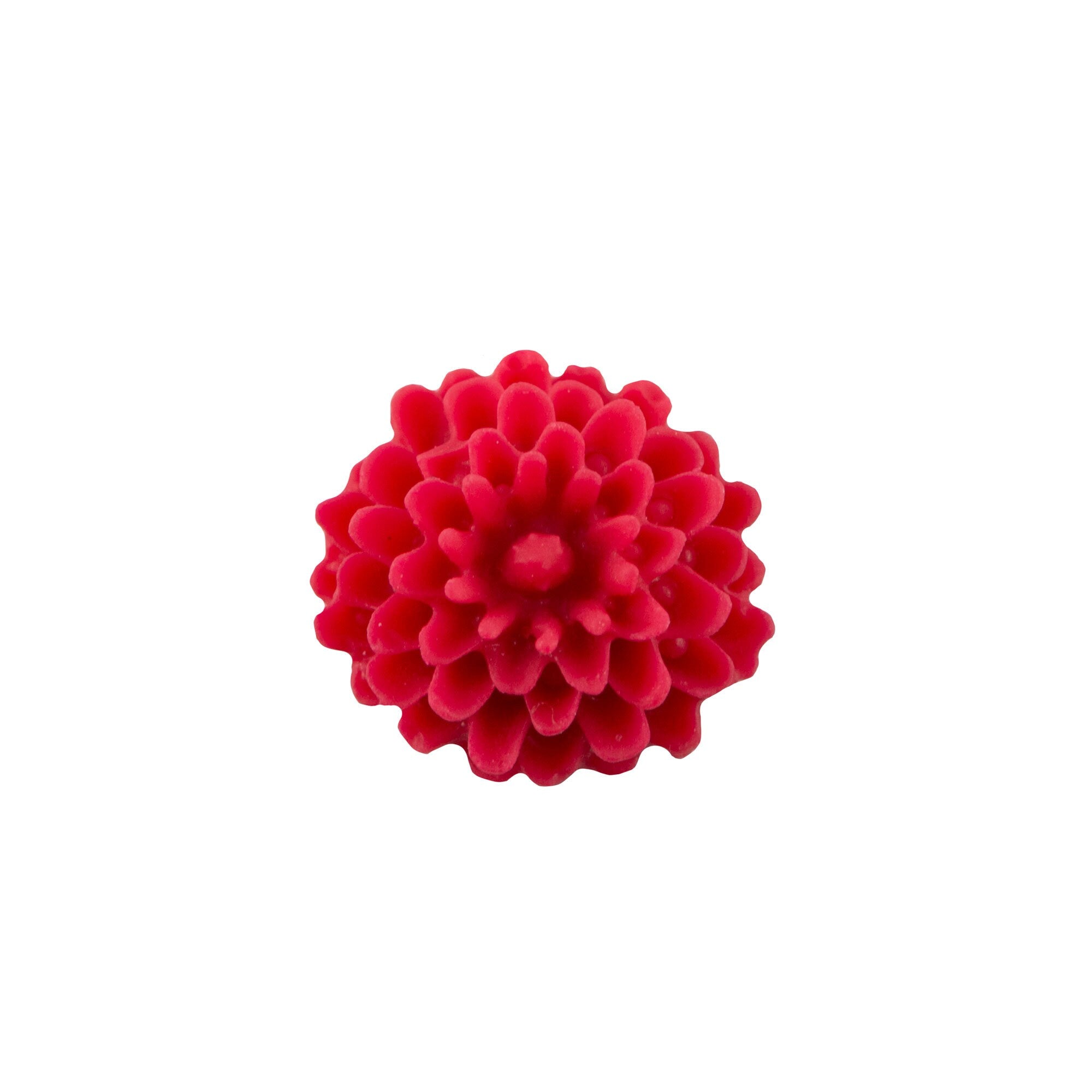 10mm Matte Raspberry Pink Dahlia Flower Acrylic Cabochon (6)