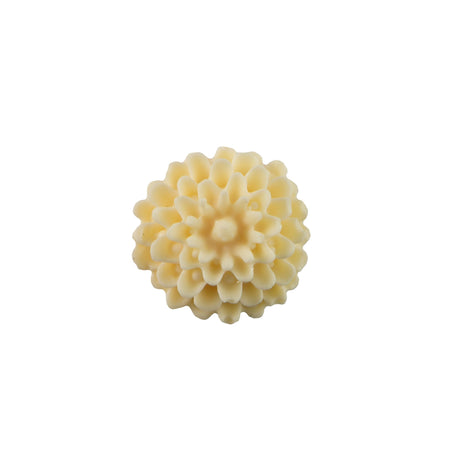 10mm Ivory Dahlia Flower Acrylic Cabochon (6)
