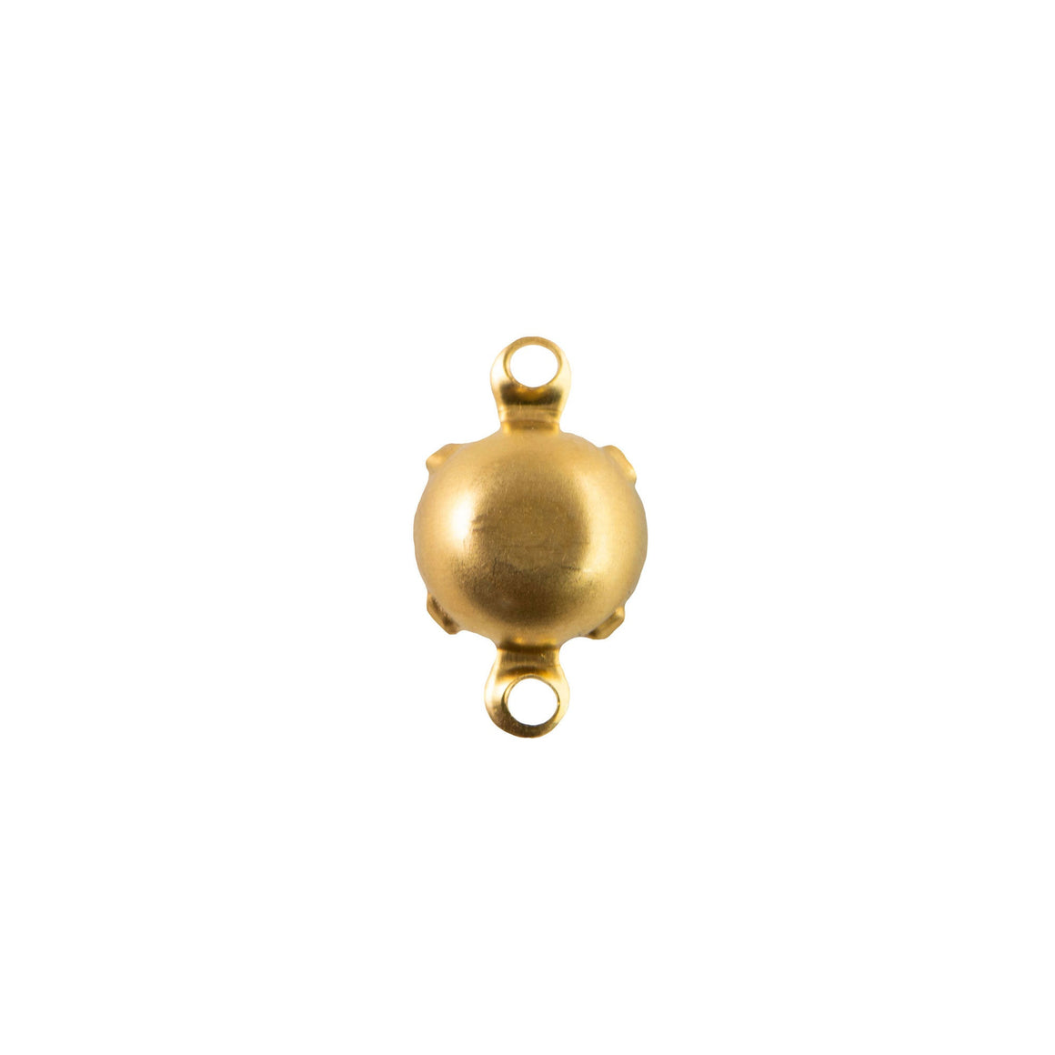 35ss White Moonglow Glass Round Stone in 2 Loop Setting