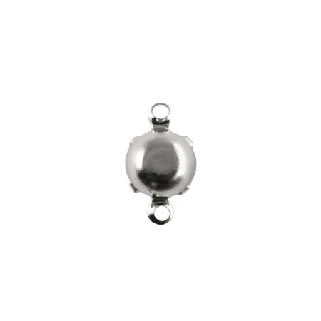 35ss Blue Moonglow Glass Round Stone in 2 Loop Setting