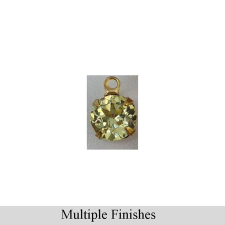 35ss Jonquil Faceted Glass Round Stone in 1 Loop Setting
