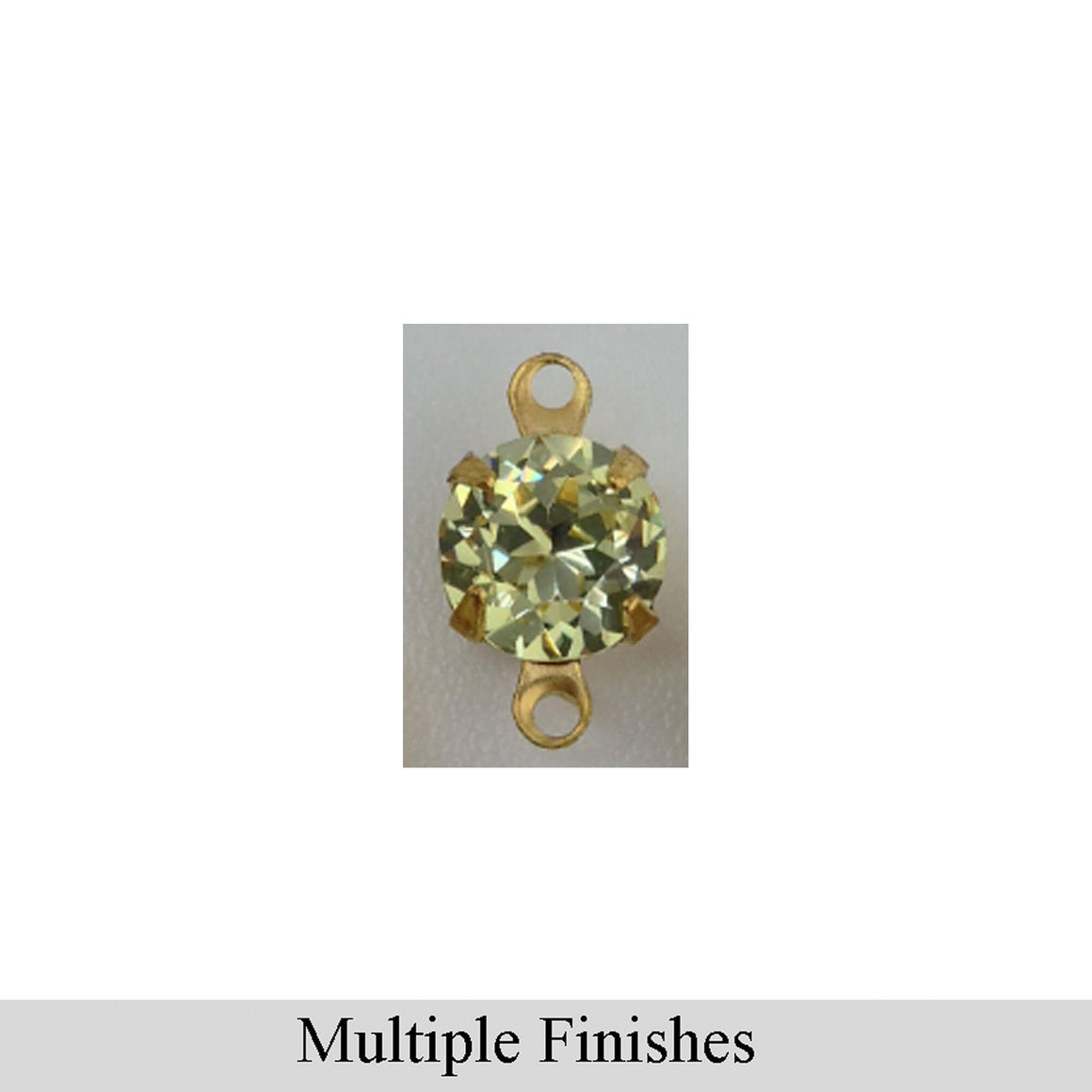 35ss Jonquil Faceted Glass Round Stone in 2 Loop Setting