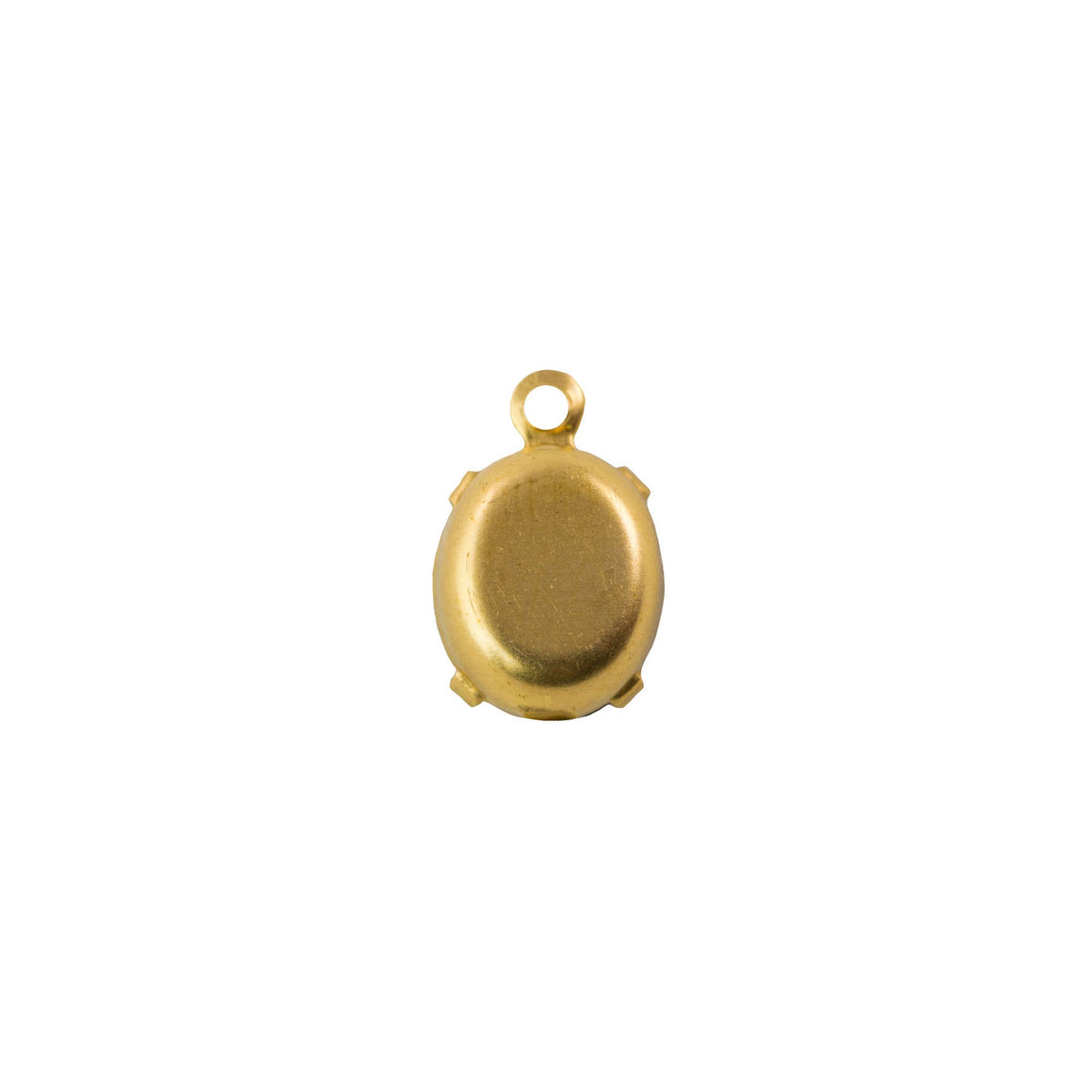 10x8mm Pink Opal Faceted Glass Oval Stone in 1 Loop Setting