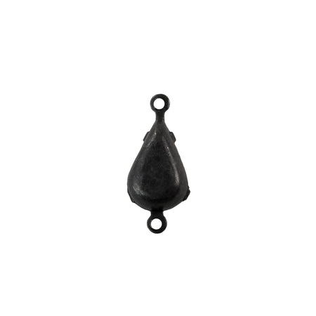 13x8mm Navy Glass Teardrop Stone in 2 Loop Setting