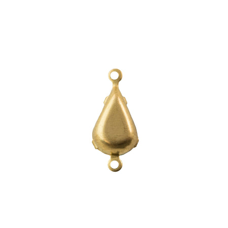 13x8mm Light Sapphire Faceted Glass Teardrop Stone in 2 Loop Setting