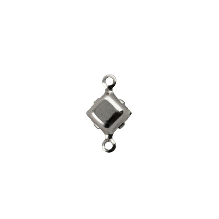 6mm Purple Moonglow Glass Square Stone in 2 Loop Setting