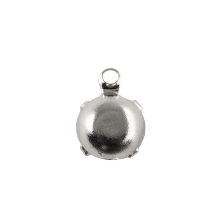 48ss Pink Glass Round Stone in 1 Loop Setting