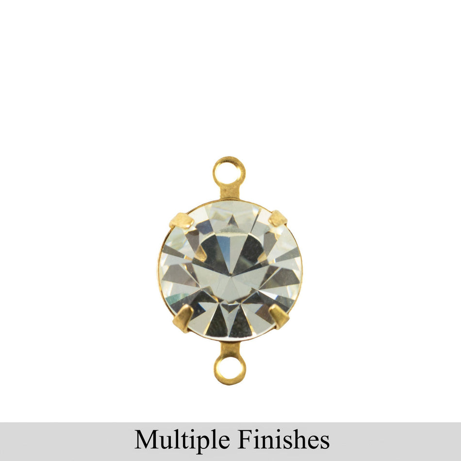 48ss Swarovski Clear Faceted Glass Round Stone in 2 Loop Setting
