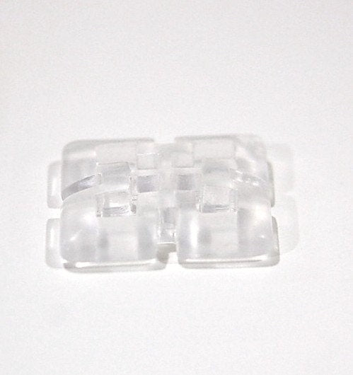 Vintage Matte Crystal Clear Acrylic Cut Out Pendant Charm (2) chr052B