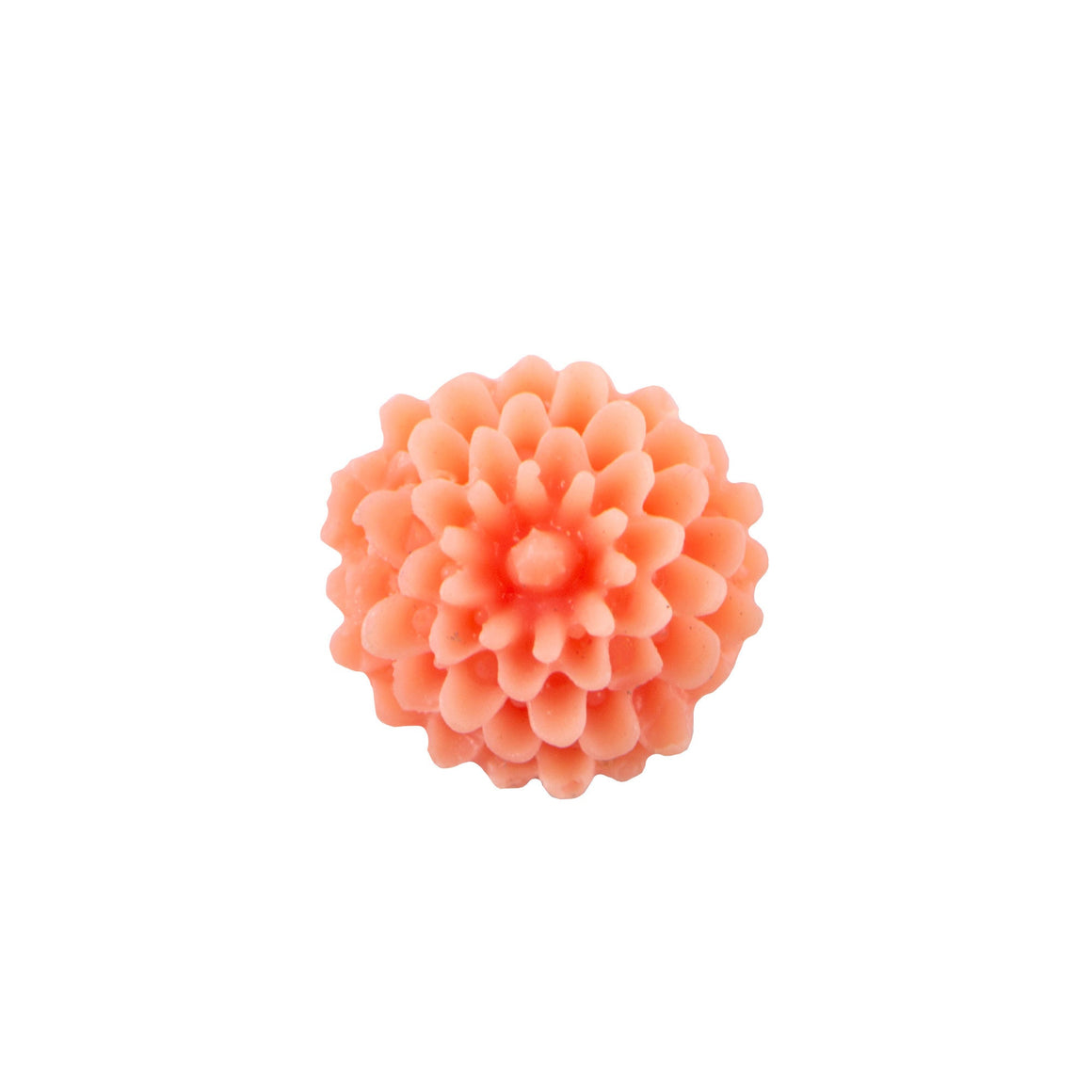 10mm Light Coral Dahlia Flower Acrylic Cabochon (6)