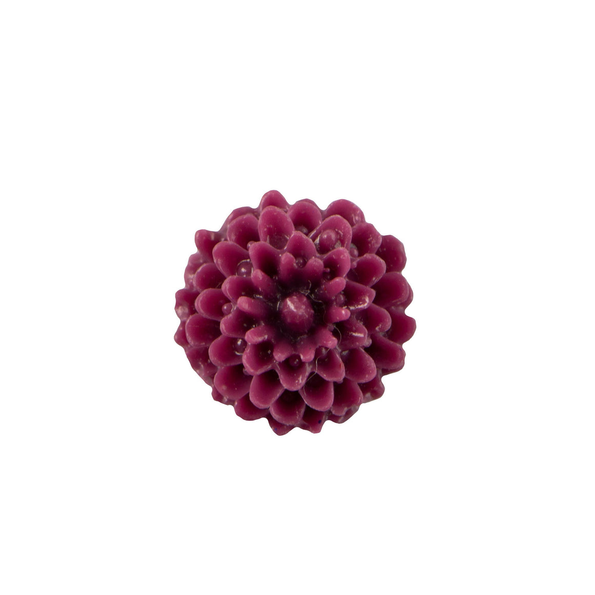 10mm Dark Purple Dahlia Flower Acrylic Cabochon (6)