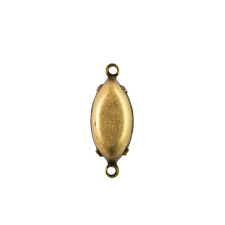 15x7mm Netting Wrapped Topaz Glass Navette Stone in 2 Loop Setting
