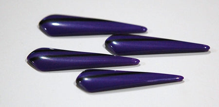Vintage Purple with Black Stripe Retro Pointed Acrylic Pendants pnd150