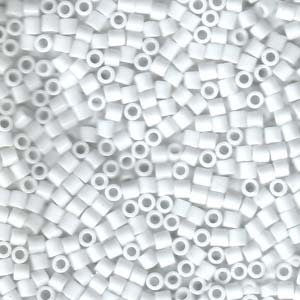 8/0 MIYUKI DELICA Opaque Chalk White Seed Bead (8g)