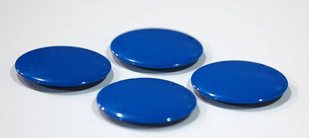 Vintage Acrylic Blue Circle Disc Charm Pendant chr179C