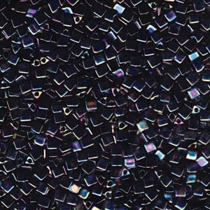 Metallic Variegated Blue Iris Miyuki Triangle Seed Bead 8/0 7.2gm Tube STR8-455-TB