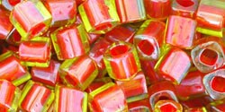4mm Inside Color Jonquil Hyacinth Lined Cube Seed Bead Toho 2.5" Tube