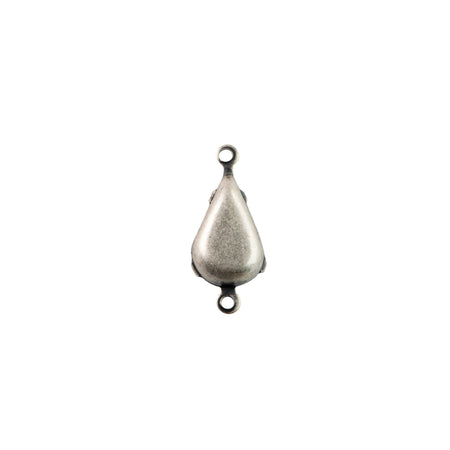 10x6mm Pink Glass Teardrop Stone in 2 Loop Setting