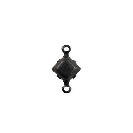 6mm Pink Moonglow Glass Square Stone in 2 Loop Setting