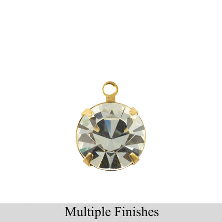 48ss Swarovski Clear Faceted Glass Round Stone in 1 Loop Setting