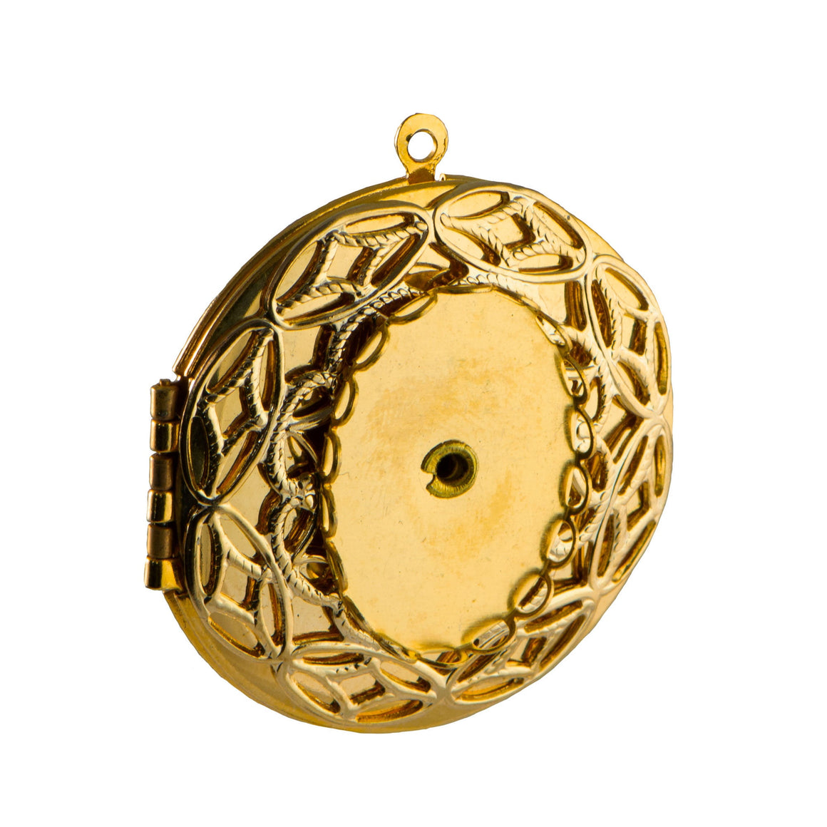 Round Filigree Locket with 25x18 Setting 39mm (1)