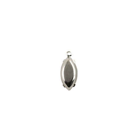 8x4mm Sapphire Faceted Glass Navette Stone in 1 Loop Setting