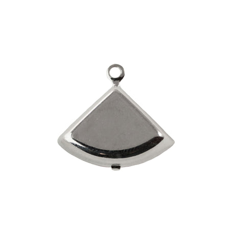 18x13mm Ruby Faceted Glass Fan Stone in 1 Loop Setting