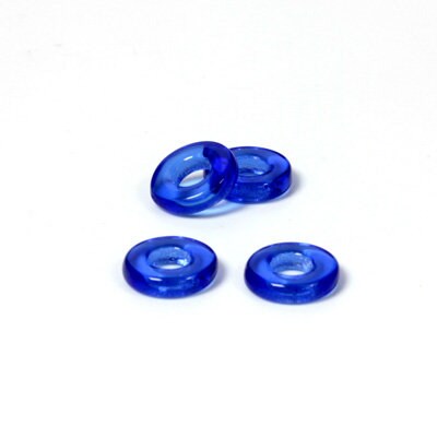 9mm Sapphire Czech Smooth Glass Rings (20)