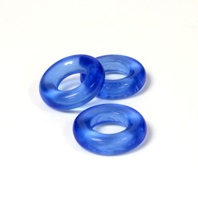 14mm Preciosa Sapphire Smooth Glass Rings (6)