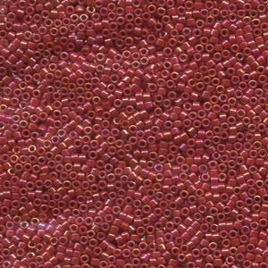 11/0 MIYUKI DELICA Opaque Red Red AB Seed Bead (8g)