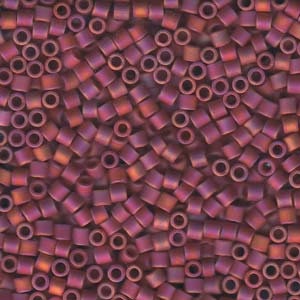 8/0 MIYUKI DELICA Matte Opaque Red AB Seed Bead (8g)