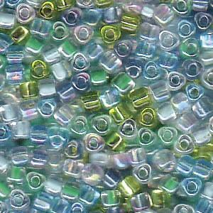 10/0 Miyuki Triangle Seed Beads Lagoon Mix (8g)