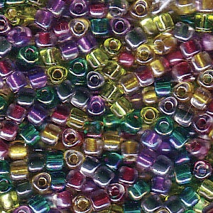 10/0 Miyuki Triangle Seed Beads Lavender Garden Mix (8g)