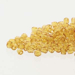 2mm Topaz True 2 Czech Faceted Fire Polished Glass Beads (2g)