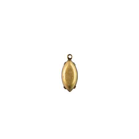 8x4mm Sapphire Faceted Glass Navette Stone in 1 Loop Setting