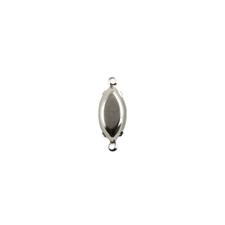 8x4mm Sapphire Faceted Glass Navette Stone in 2 Loop Setting