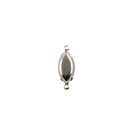 8x4mm Amethyst Faceted Glass Navette Stone in 2 Loop Setting