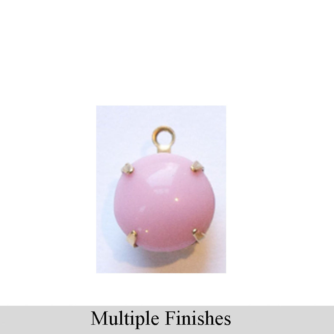 48ss Pink Glass Round Stone in 1 Loop Setting