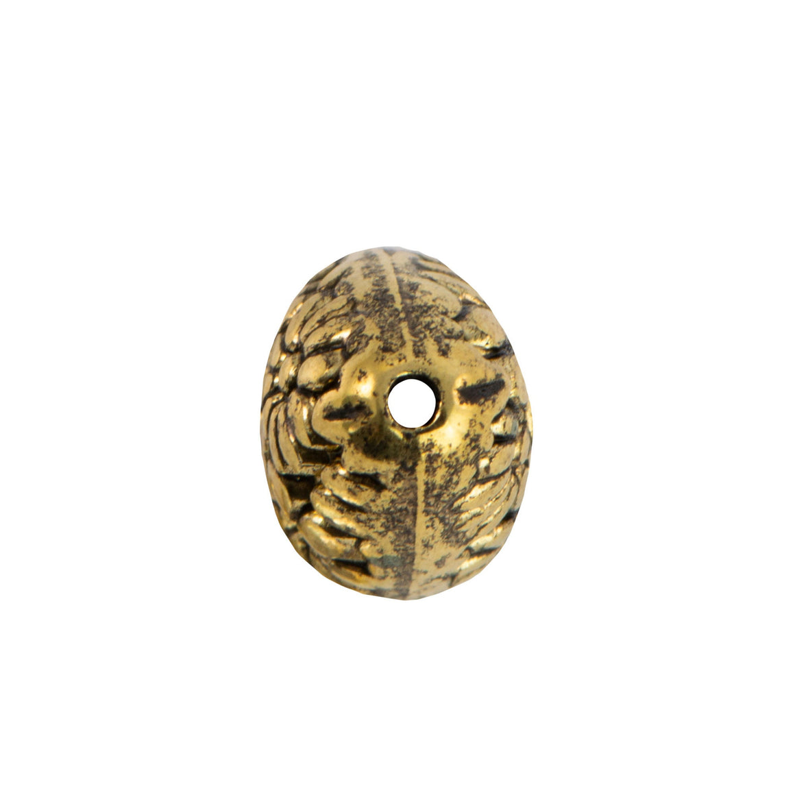 Antiqued Gold Floral Teardrop Beads Flowers bds454A